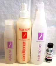 Productos para el cuidado de pelucas Paula Young - Acondicionador, laca para el cabello, gel, cinta líquida - (D)