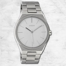 Oozoo Unisex Reloj de Pulsera Vintage Series Analógico Metal Plata UOC10336