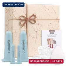 Juego de ventosas faciales y herramienta facial Gua Sha con caja de regalo juego de ventosas de silicona y
