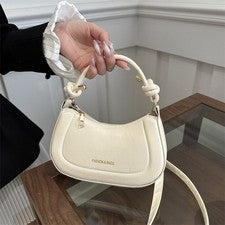 Bolso de mano francés de lujo de moda para mujer color liso textura de alta gama