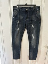 Pantalones de mezclilla azules para hombre talla 34