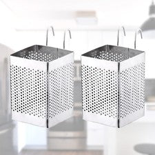 2 piezas estante de almacenamiento de cocina utensilios palillos contenedor drenaje