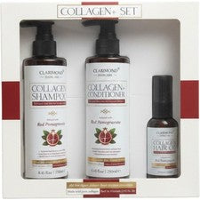 Clarimond Cuidado del Cabello Colágeno + Set - Fórmula única para el cuidado del cabello y la piel con colágeno