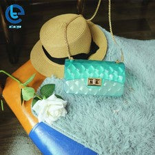 Mujeres Niñas Gradiente Transparente Moda Caramelo Jalea Mujeres Bolso de Mano Bandolera