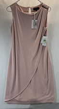 Mini Vestido Vaina Jessica Simpson Nuevo con Etiquetas Rosa Claro Correa Ancha Para Mujer Talla 4