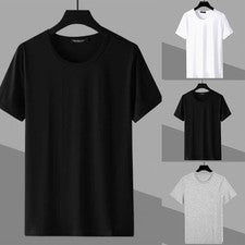 Mode T-Shirts Herren Stretch T-Shirt Unisex Atmungsaktiv Basic Bottoming