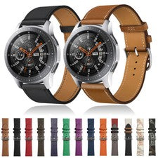Correa de cuero para pulsera Samsung Galaxy Watch 3 4 5 6 7 Active 2 40/44 mm S3