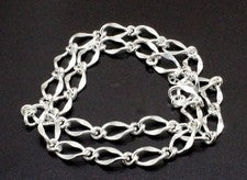 Hermoso collar de cadena adorable de plata de ley 925 hecho a mano para regalo