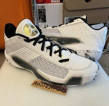 NUEVO Para hombres Nike Air Jordan 38 Bajo Blanco Negro Dorado Baloncesto Talla 14 FD2326 107