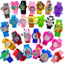 Niños Niños Niñas Niños Superhéroe Snap On Slap Reloj Cuarzo Relojes Analógicos