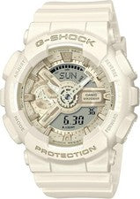 Reloj para mujer Casio G-Shock modelo mediano GMA-S110ST-7AJF, blanco