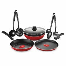 Aluminio Antiadherente Utensilios de Cocina Juego Tawa Sartén Kadai & 4