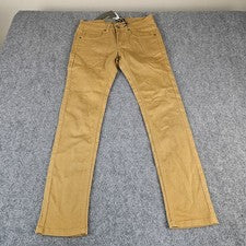 Pantalones de mezclilla azul real para hombre ajustados marrón tostado estilo 30x30 8501 nuevos con etiquetas