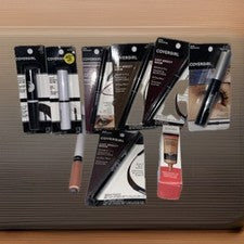 Lote de (9) artículos de maquillaje de belleza para niñas rímel, labios, 5 cejas, corrector de rímel