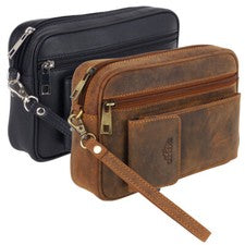 Bolso organizador de viaje de cuero Oakridge para hombre muñeca o cintura