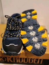Zapatillas deportivas Kroogen para mujer amarillo marino senderismo con cordones suela de goma