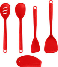 Juego de Utensilios de Cocina 5Pzs, Silicona, Antimanchas y Olores
