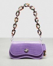 Bolso Bandolera Coach Ondulado Dinky Iris Cocodrilo Cuero Coachtopia Repujado CT279
