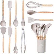 12 Piezas Juego de Utensilios de Cocina de Silicona, Fabricado en Silicona y