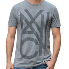 Camiseta de diseñador ARMANI EXCHANGE gris jaspeado AX-10 manga corta calce ajustado nueva con etiquetas