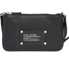 Bolso Bandolera Marc Jacobs Wink Suministro Estándar Ropa de Trabajo Cuero ~NUEVO CON ETIQUETAS~ Negro
