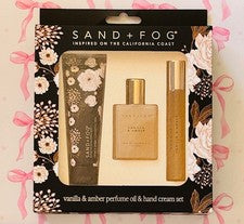 Nuevo Arena Niebla Perfume Aceite Crema de Manos Set de Regalo 3 Rollerball Ámbar Vainilla