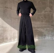 Para hombres Primavera Moda Punk Gótico Volantes Sueltos Traje Pantalones Juveniles Informales Pantalones