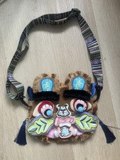 Bolso Bandolera Cabeza de Tigre Bolso de Hombro Bordado Cultural Chino Borla Nuevo