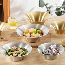 Juego doble de batidores de acero inoxidable para cocina para ensalada pasta sopas usar