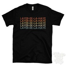 CAMISETA ESTILO RETRO REPETIDO CAPA DE-LA-HAYE para hombre y mujer Reino Unido topónimo regalo
