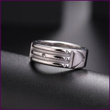 Anillo Atlantis Acero Inoxidable Hombres Mujeres Minimalista Pareja Boda Joyería Regalo