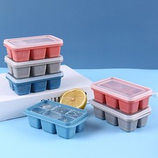 6 compartimentos silicona hielo??rfelbeh?lter con tapa fácil y seguro de usar