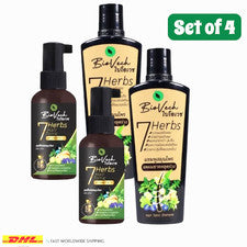 BioVech Champú Herbal y Tónico para el Cabello Set 4 Piezas Cuidado del Cabello Tailandés Fortalecimiento de la Salud