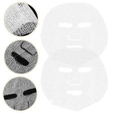 50 Piezas Mascarilla Facial Hojas Reutilizables Cómodas Gasa Humedad para el Cuidado de la Piel