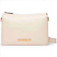 Moda Love Moschino Bolso Shopping Logo Perla Mujer Marfil en Ecopiel