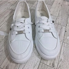 Jiuyou Tenis Zapatos Mujer 9 Blanco Ligero Sin Cordones Moda Tenis *