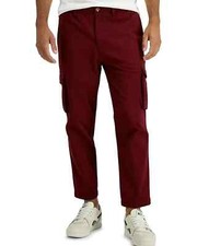 Pantalones cargo Club Room para hombre color granate piedra talla 2XL estilo 1001314MN