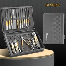 Manicura Pedicura Juego Cuidado 18-teilig Set de Regalo Cortauñas Cuidado Facial