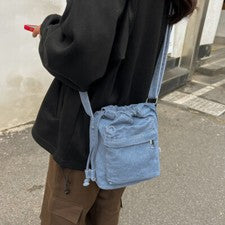 Bolso de hombro mensajero de mezclilla para estudiantes informal de viaje 2024 de moda para mujer