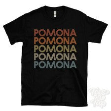 CAMISETA POMONA ESTILO RETRO REPETIDO Hombre y Mujer Novedad Genial Nombre Regalo