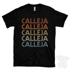 CAMISETA CALLEJA ESTILO RETRO REPETIDO Hombre y Mujer Novedad Genial Nombre Regalo