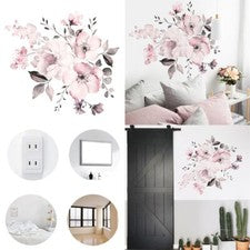 Calcomanía de flores 3D espejo pegatina de pared hágalo usted mismo arte mural extraíble decoración hogar habitación PVC