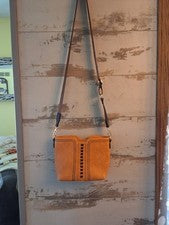 Nuevo monedero de hombro de cuero para mujer Montana West camel