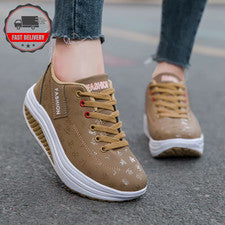 Mujer Zapatos Deportivos para Caminar Plataforma Cuña Tonificación Gimnasio Fitness Entrenadores