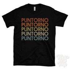 CAMISETA PUNTORNO ESTILO RETRO REPETIDO Hombre y Mujer Novedad Genial Nombre Regalo