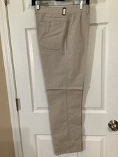 Pantalones estilo clásico de moda Vogue para hombre talla 32 caqui botón y cremallera