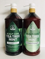 Alchemy & Co. ~ Champú y acondicionador para el cuidado del cuero cabelludo menta árbol de té 32 fl oz cada uno