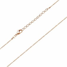 MATERIA cadena para niños cadena de oro rosa niña plata de ley 925 chapada en oro rosa