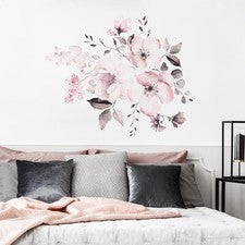 Calcomanía de vinilo extraíble pegatina de pared mural hágalo usted mismo decoración del hogar flores rosas