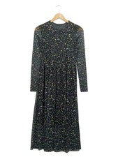 Maxivestido de mujer JAKE*S estampado floral manga larga malla XS/34 negro